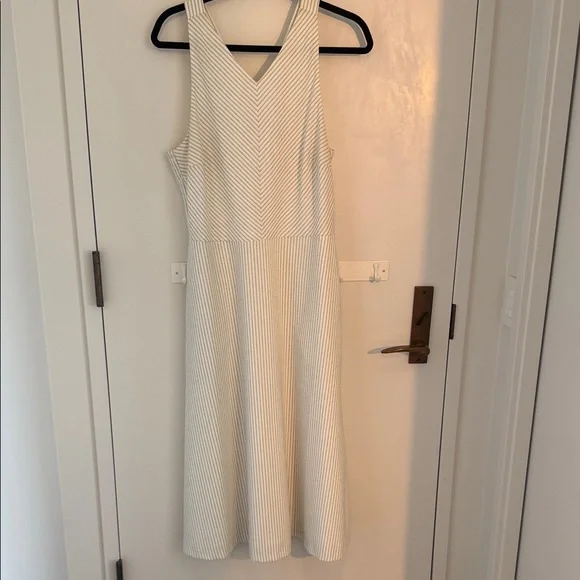 slim fit dress slacks Banana Republic Navy Halter Neck A-Line Midi Dress main image 1